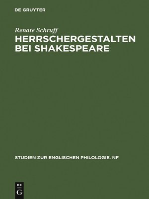 cover image of Herrschergestalten bei Shakespeare